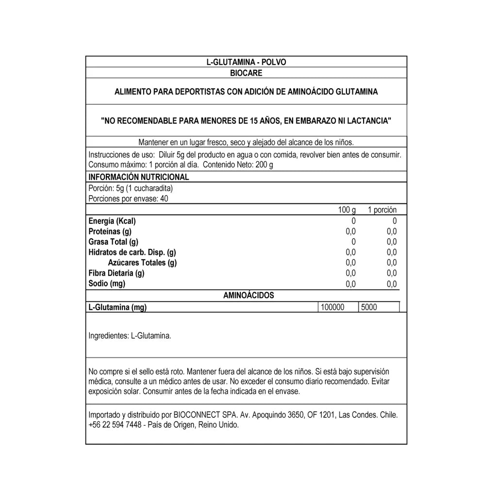 L-Glutamina - BIOCARE