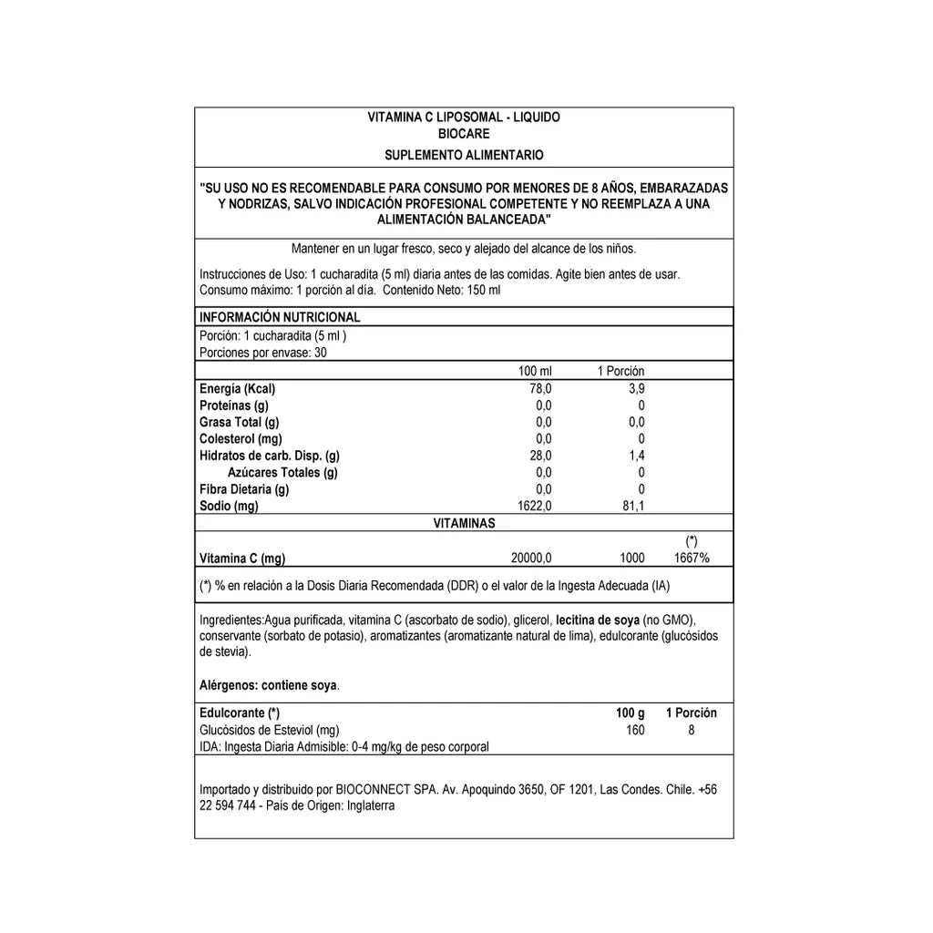 Vitamina C Liposomal - BIOCARE