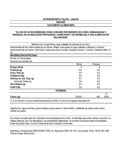 Nutrisorb Metilfolato - BIOCARE