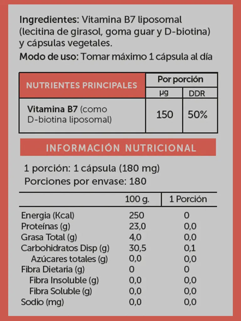 D Biotina Liposomal - WELLPLUS