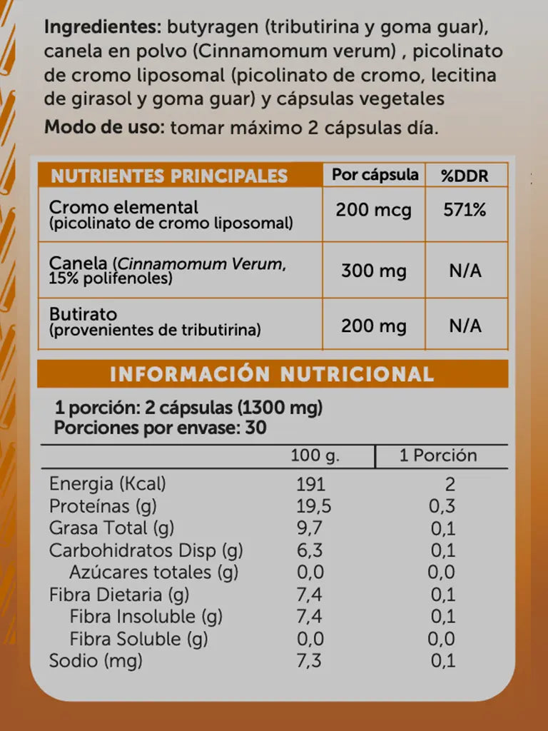 Cromo Canela Butirato - WELLPLUS